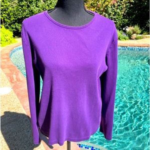 Lauren Ralph Lauren, long sleeve, Purple, Top, Size L